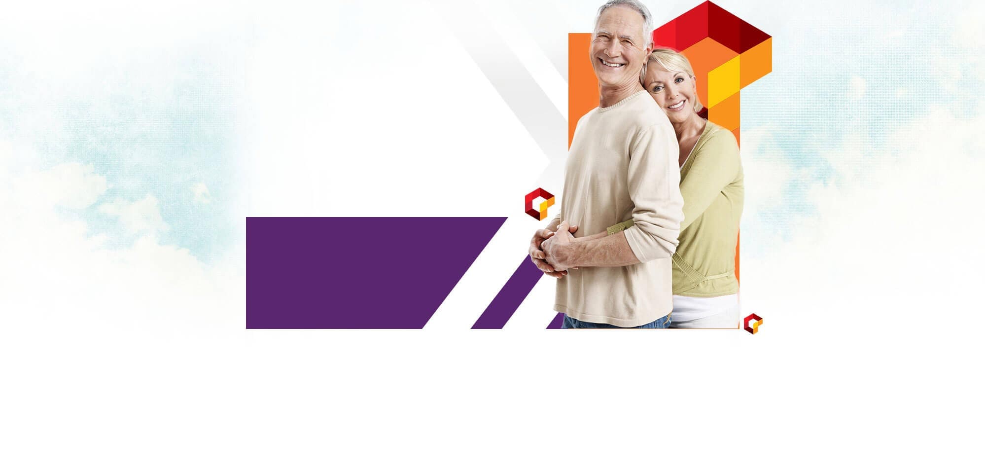 An older couple smiling together